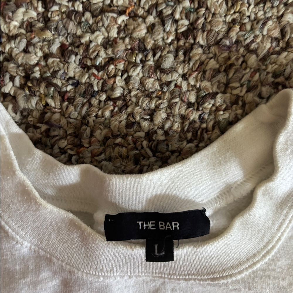 The Bar Men's Sweater in White and Gold - Picture 2 of 5